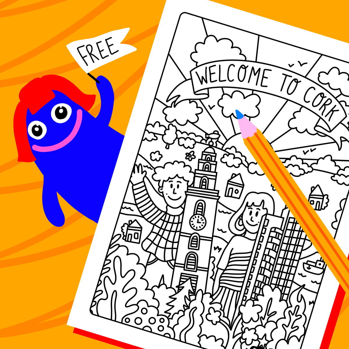 Free Download - Printable Colouring Sheet Cork – Saucy Pups